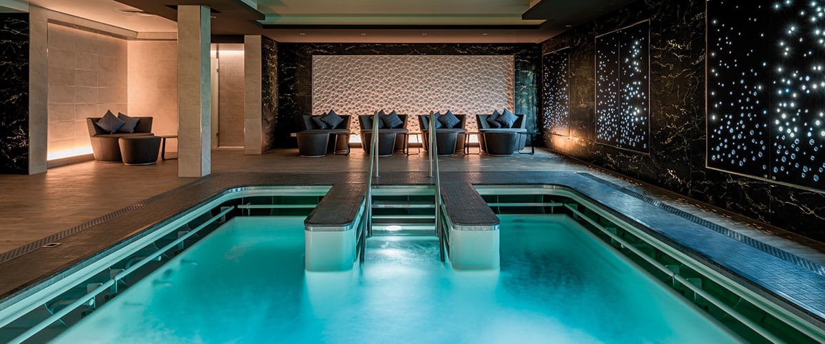 The hydrotherapy pool in the Spa on Spirit of Discovery